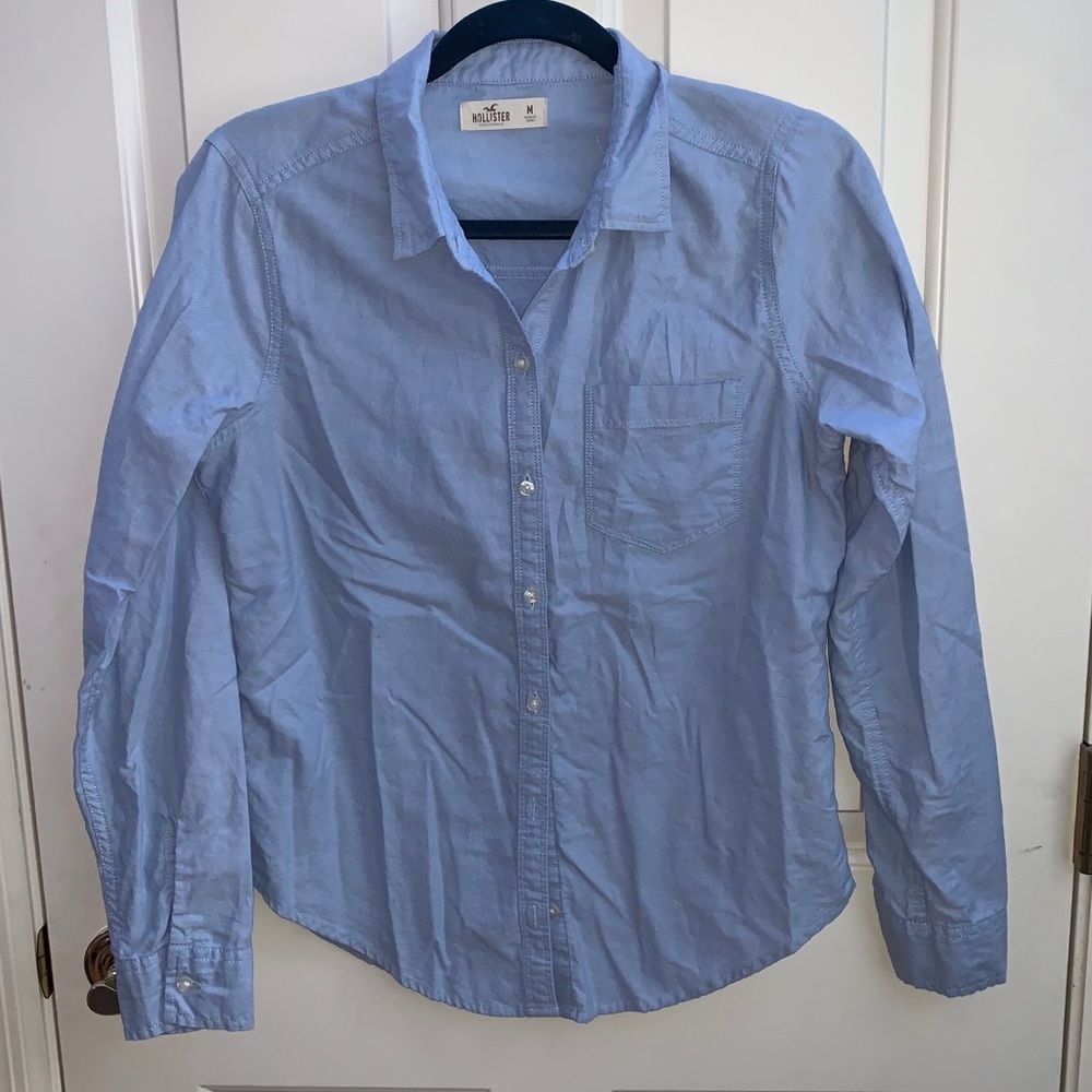 Hollister light blue button up